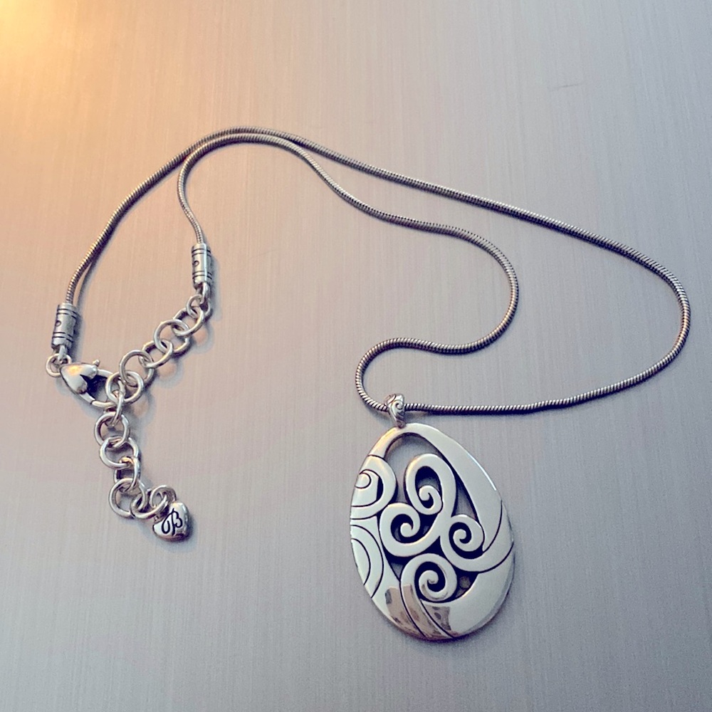 Brighton Silver Plated Mingle Open Scroll Pendant 16” to 18”